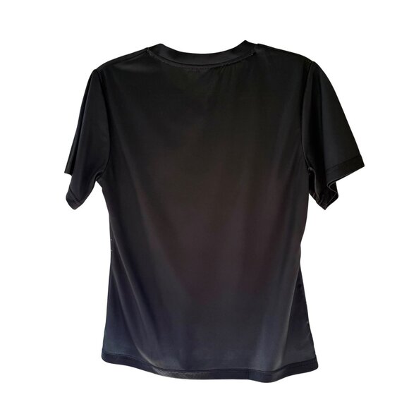 Music Note Graphic Top Size S Black Short Sleeve Performance Tee - Picture 7 of 8